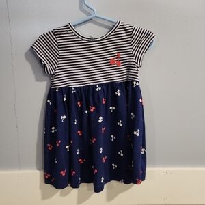 Child of Mine Blue and Red Flutter Sleeve 12 Months Sundress